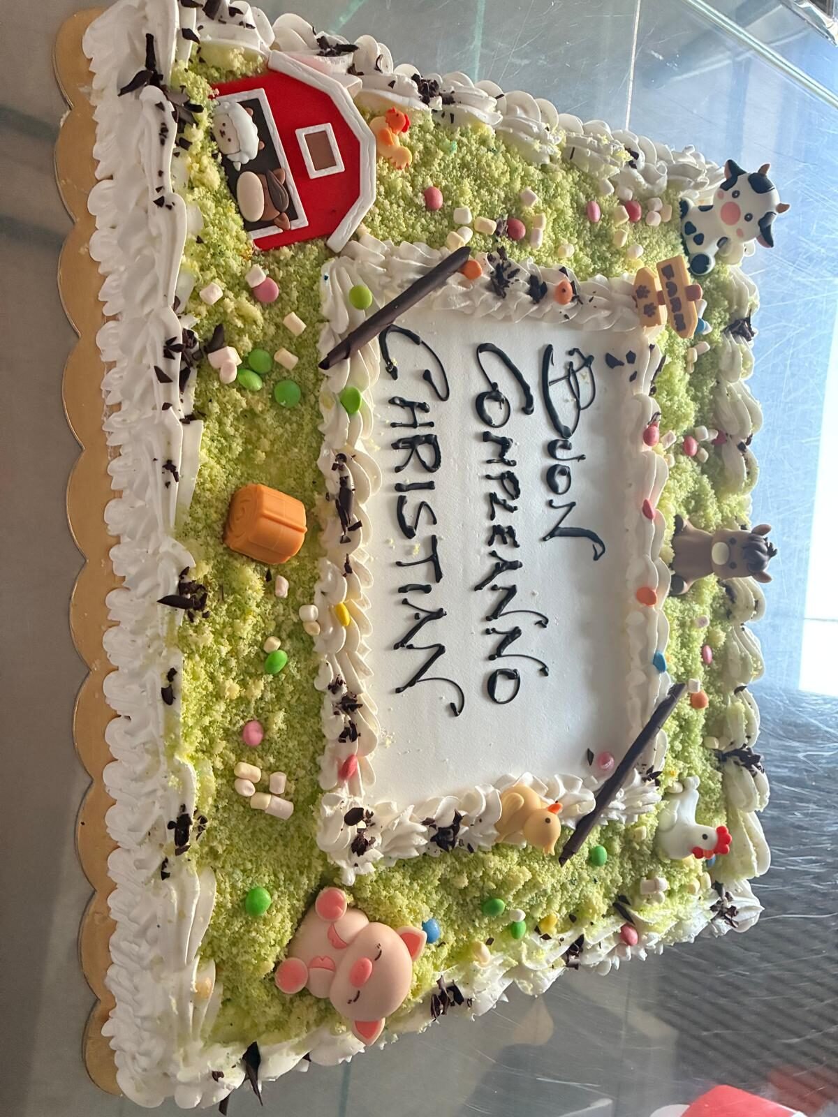 Torta di compleanno a tema fattoria per bambini